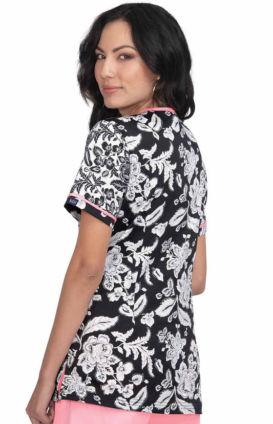 Stretch 1054PR  Lennon Top WoodBlock Floral