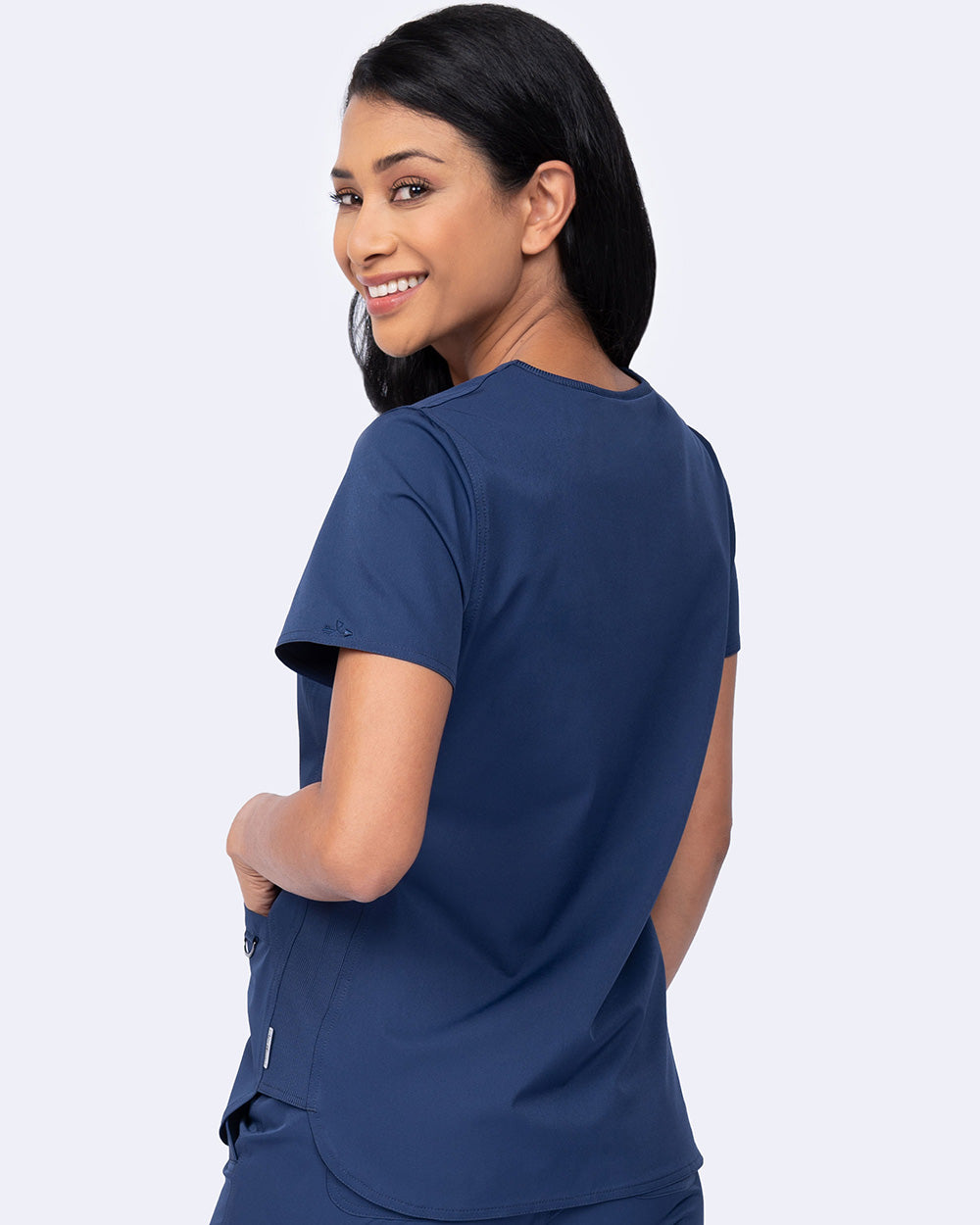 Ava Therese 1057 Madi Side Knit Top Navy