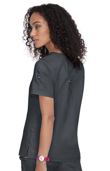 Stretch 1059  Georgia Top Charcoal