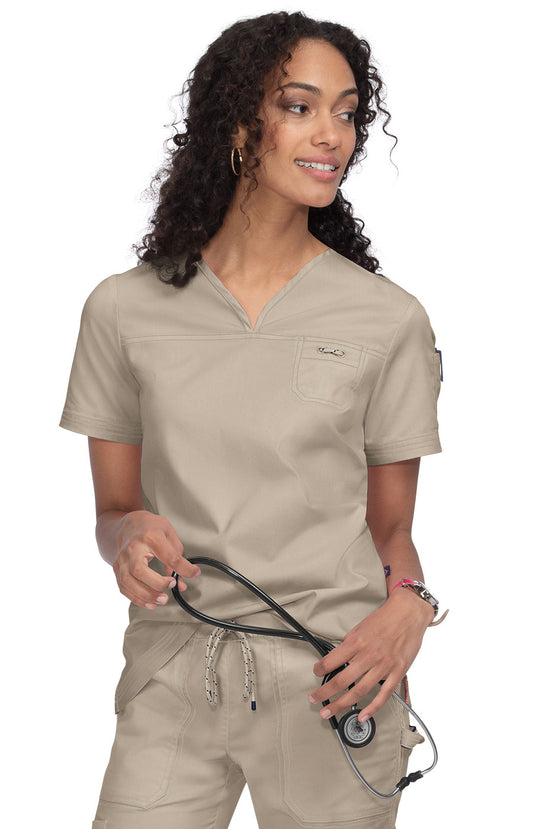 Stretch 1059  Georgia Top Desert Khaki