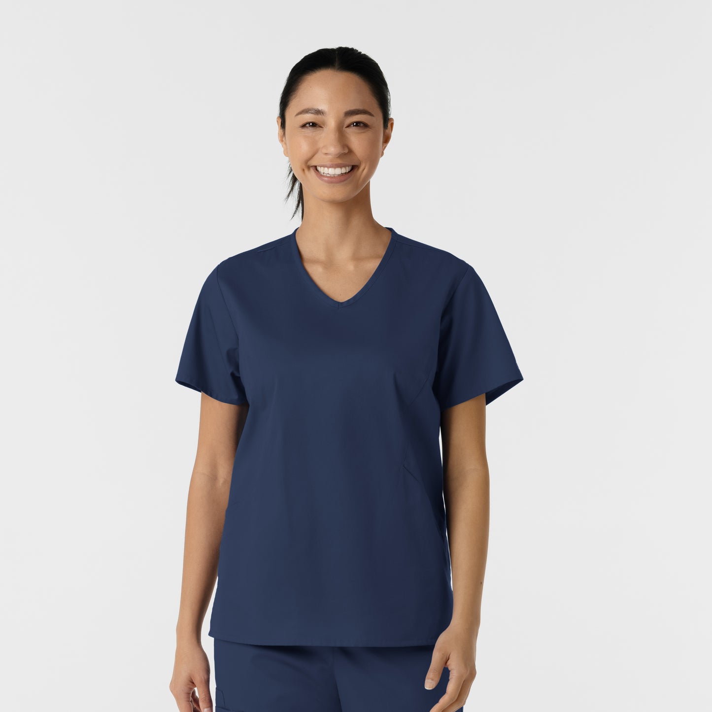 WonderWORK 106 Curved V-Neck Scrub Top