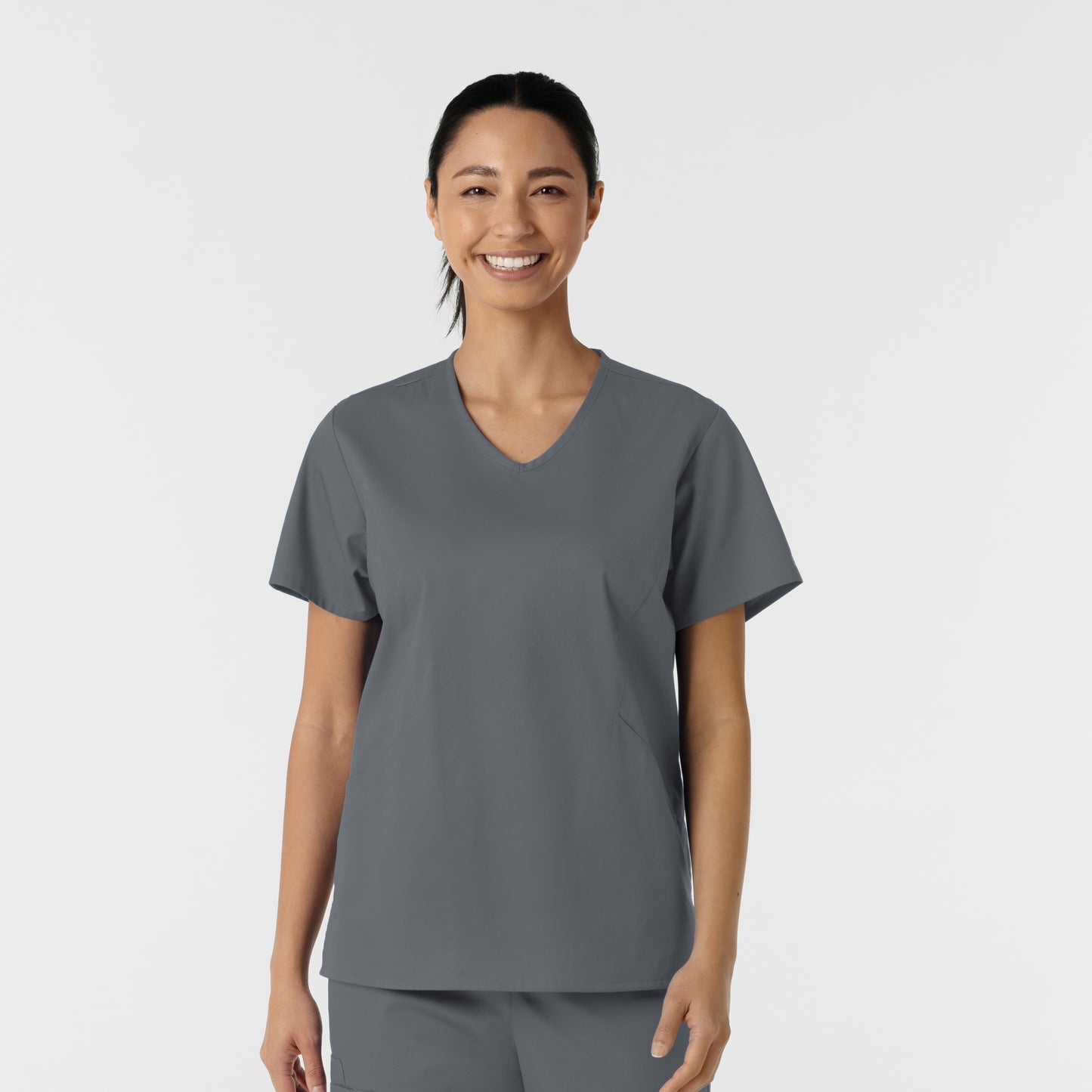 WonderWORK 106 Curved V-Neck Scrub Top