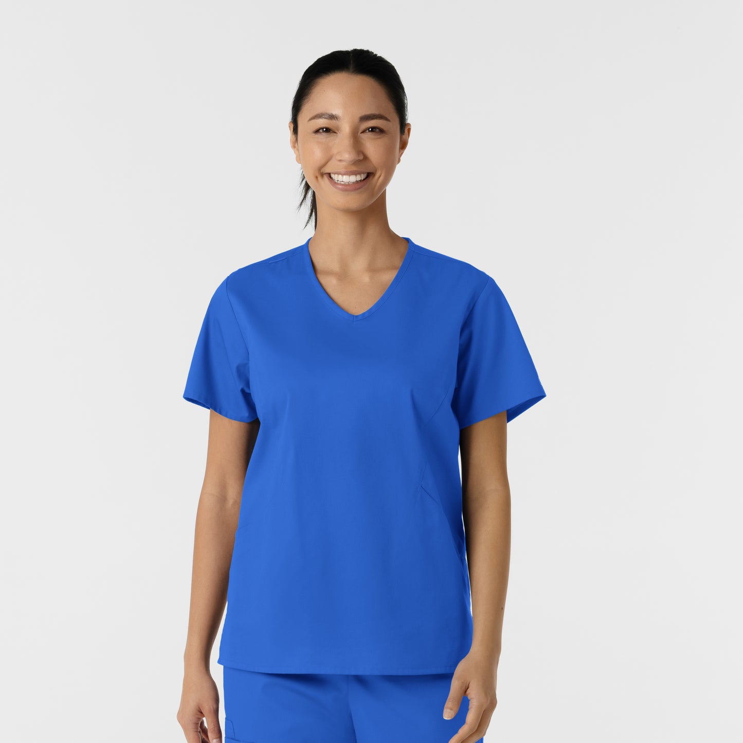 WonderWORK 106 Curved V-Neck Scrub Top