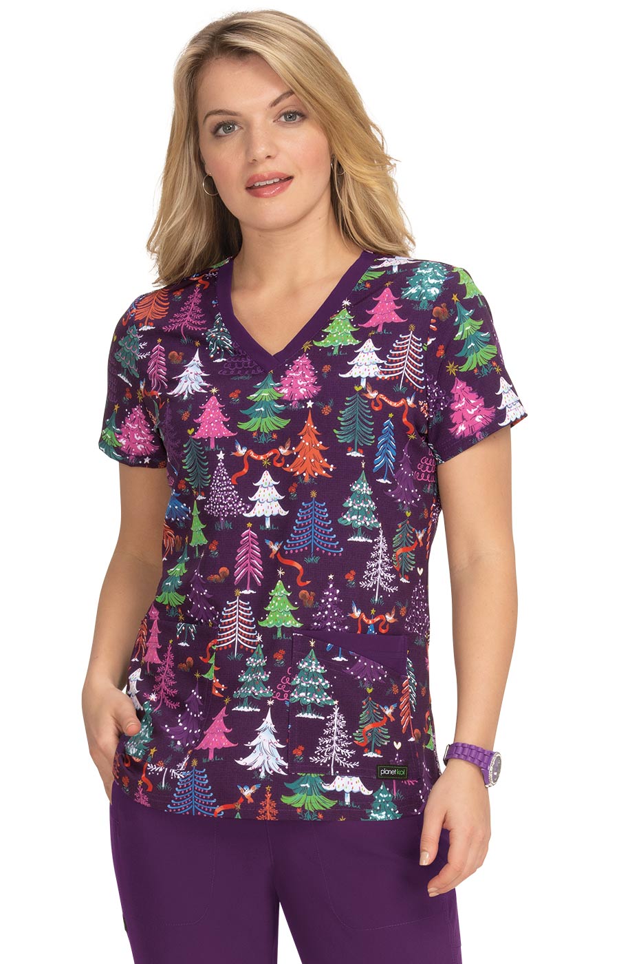 Planet Koi 1079PR Isla Top Festive Trees