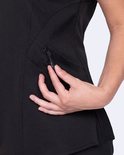 Ava Therese 1084 Ava Back Knit Top Black