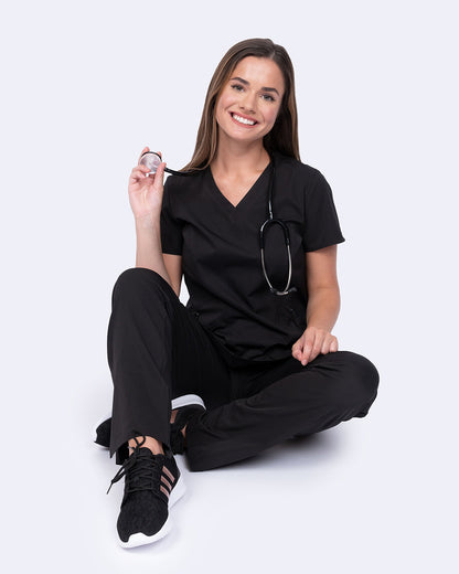 Ava Therese 1084 Ava Back Knit Top Black