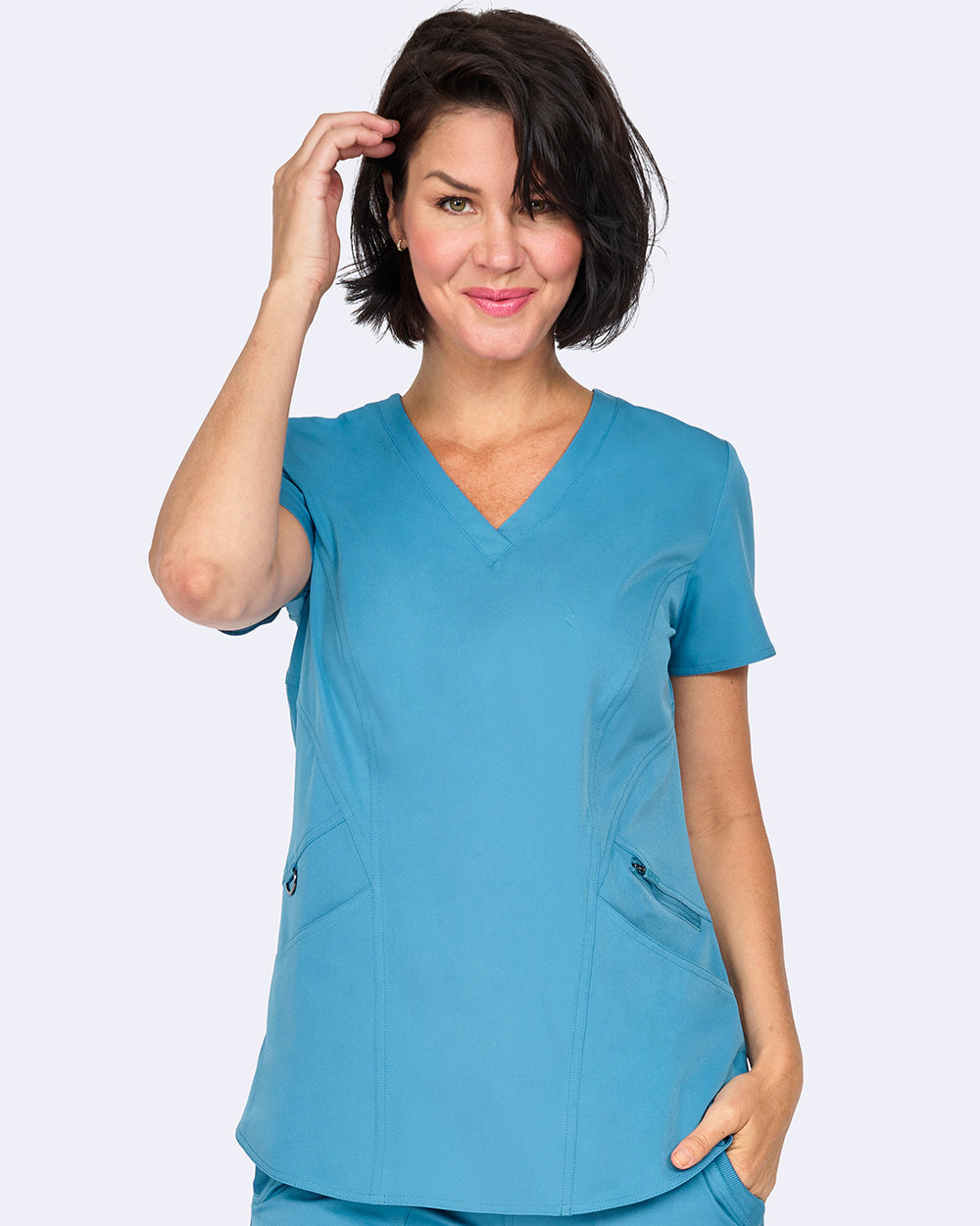 Ava Therese 1084 Ava Back Knit Top Blue Shadow