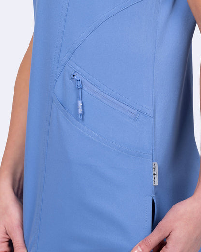 Ava Therese 1084 Ava Back Knit Top Ciel