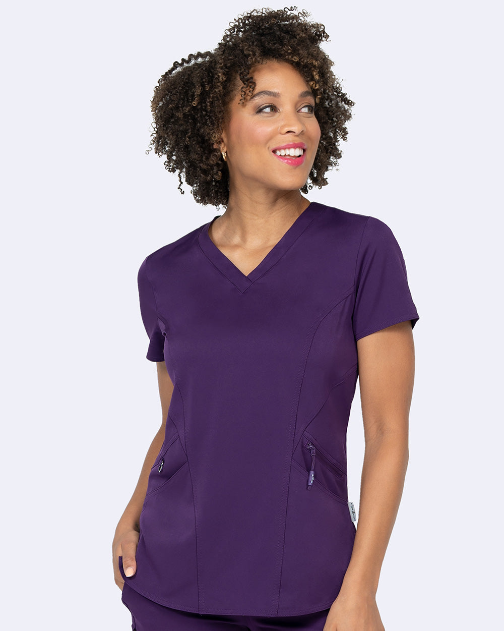 Ava Therese 1084 Ava Back Knit Top Eggplant