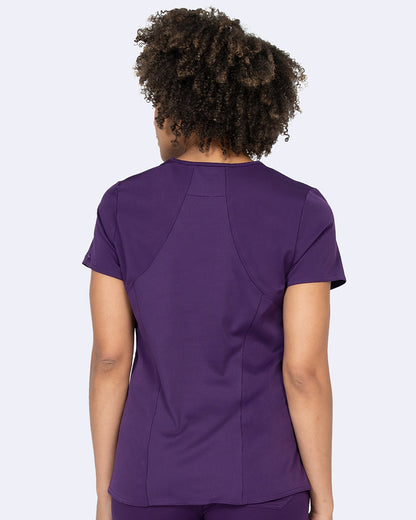 Ava Therese 1084 Ava Back Knit Top Eggplant