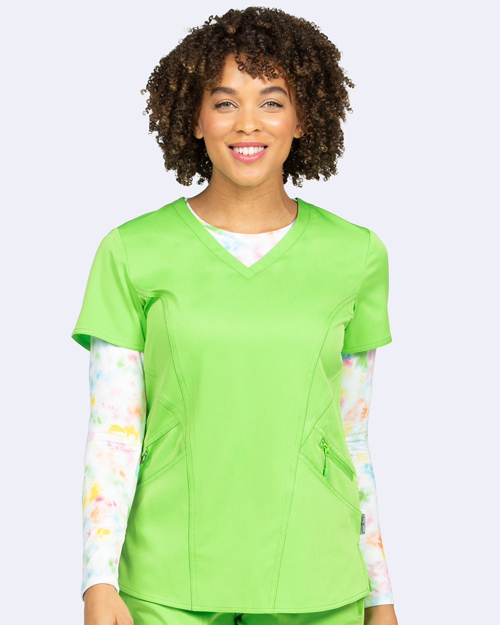 Ava Therese 1084 Ava Back Knit Top Electric Green