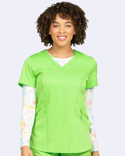 Ava Therese 1084 Ava Back Knit Top Electric Green