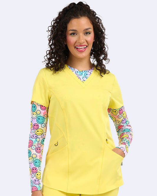 Zavate Ava Back Knit Top Style 1084 in color Lemon Image 1