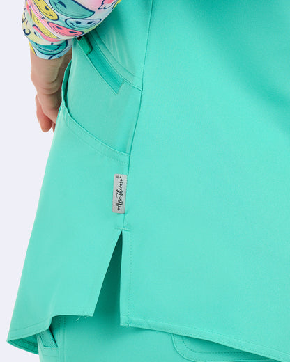 Ava Therese 1084 Ava Back Knit Top Mint