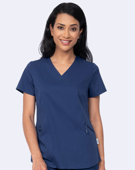 Ava Therese 1084 Ava Back Knit Top Navy