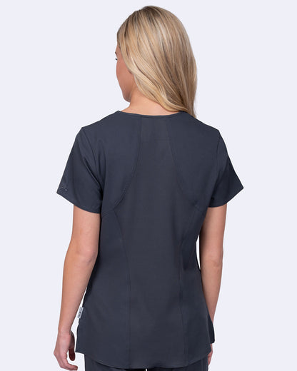 Ava Therese 1084 Ava Back Knit Top Pewter