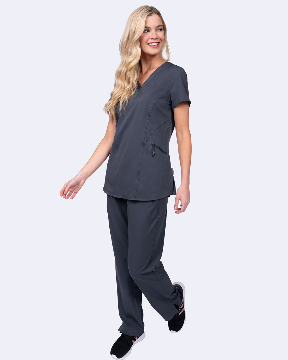 Ava Therese 1084 Ava Back Knit Top Pewter