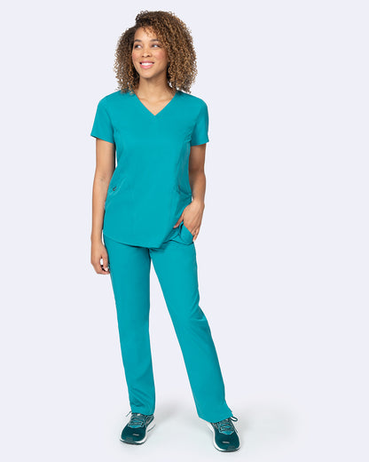 Ava Therese 1084 Ava Back Knit Top Teal