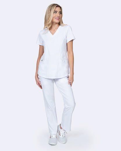 Ava Therese 1084 Ava Back Knit Top White