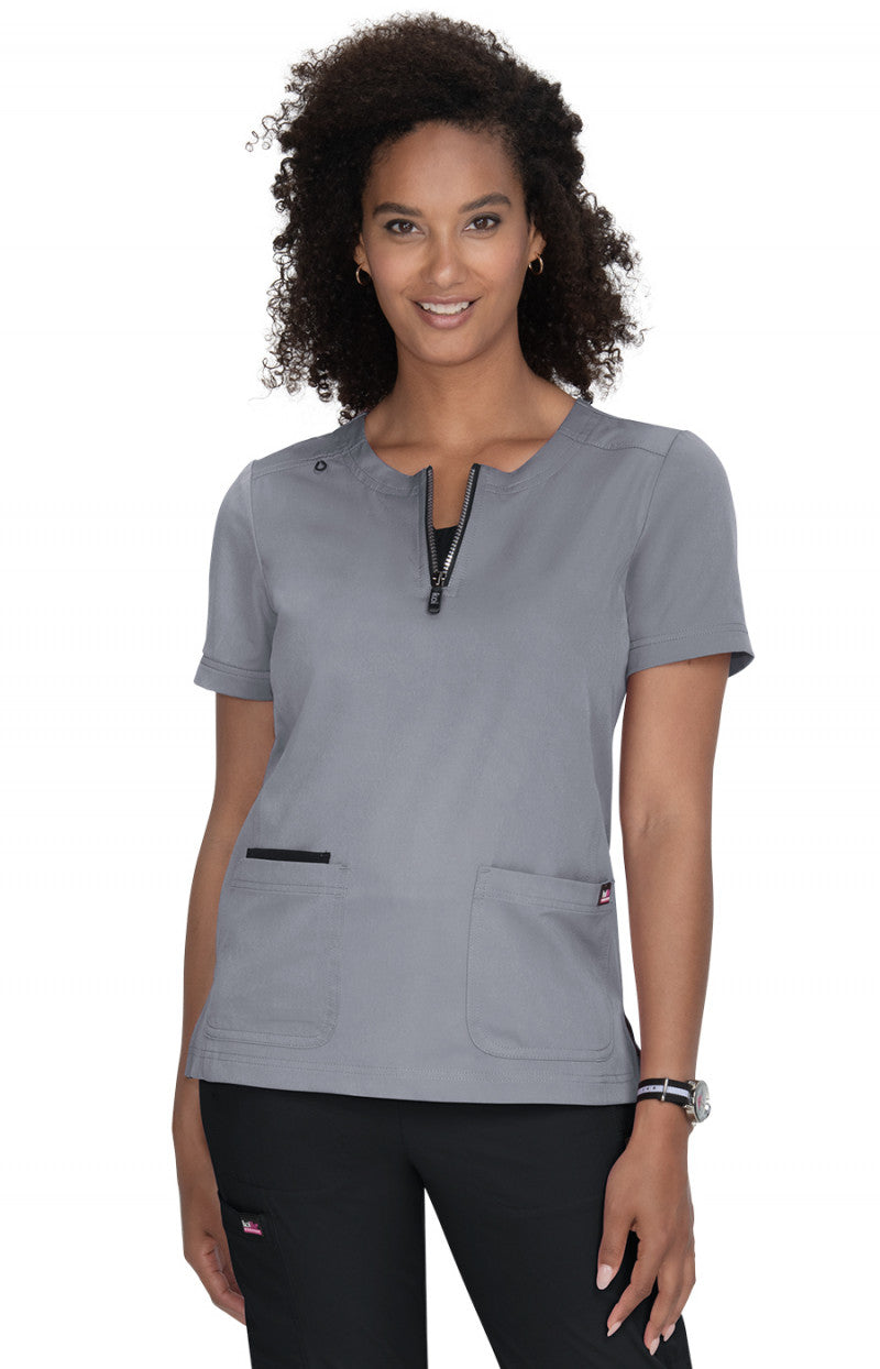 Lite Stretch 1086 Performance Top Platinum Grey