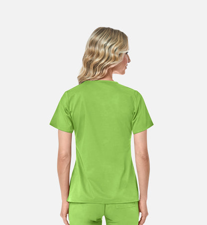 Blossom 1102 Mock Wrap Top Apple Green