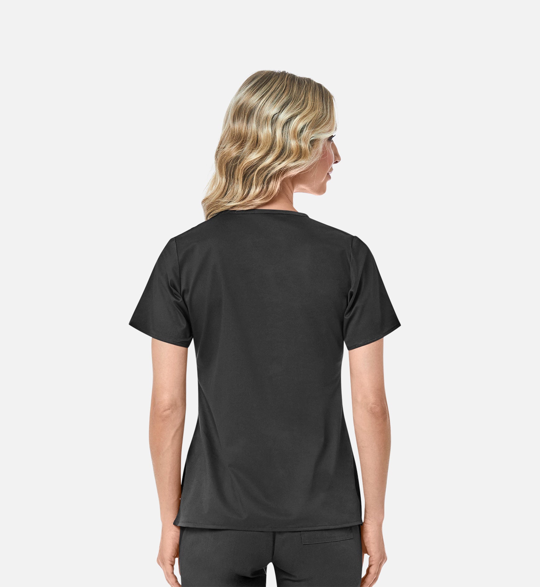 Blossom 1102 Mock Wrap Top Black