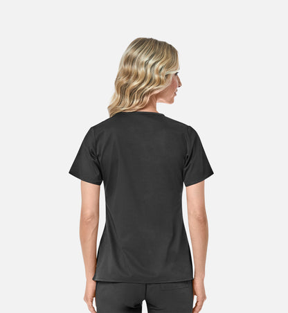 Blossom 1102 Mock Wrap Top Black