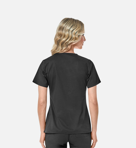 Blossom 1102 Mock Wrap Top Black