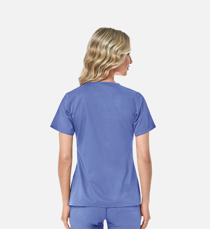 Blossom 1102 Mock Wrap Top Ceil Blue