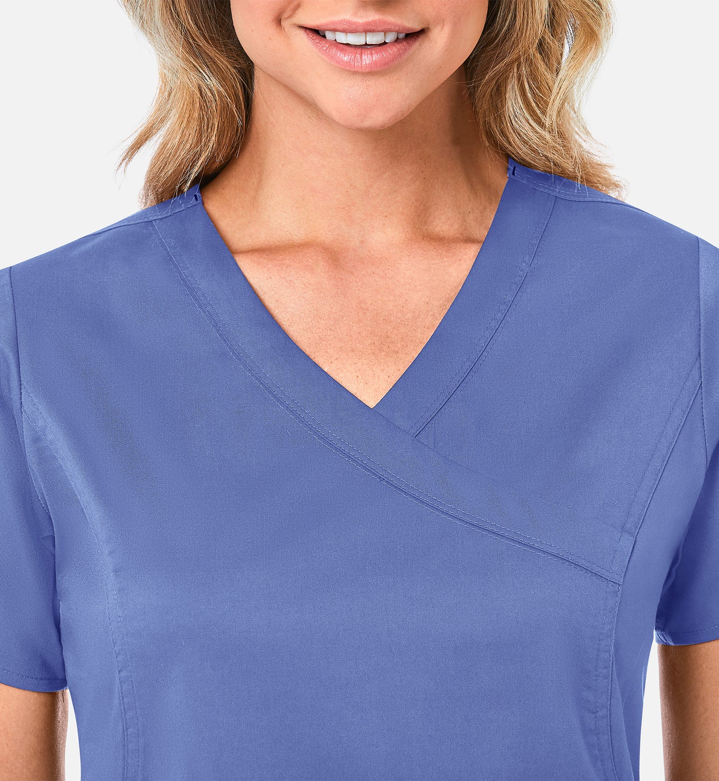 Blossom 1102 Mock Wrap Top Ceil Blue