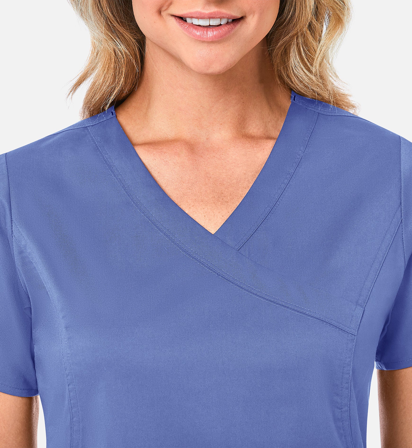 Blossom 1102 Mock Wrap Top Ceil Blue