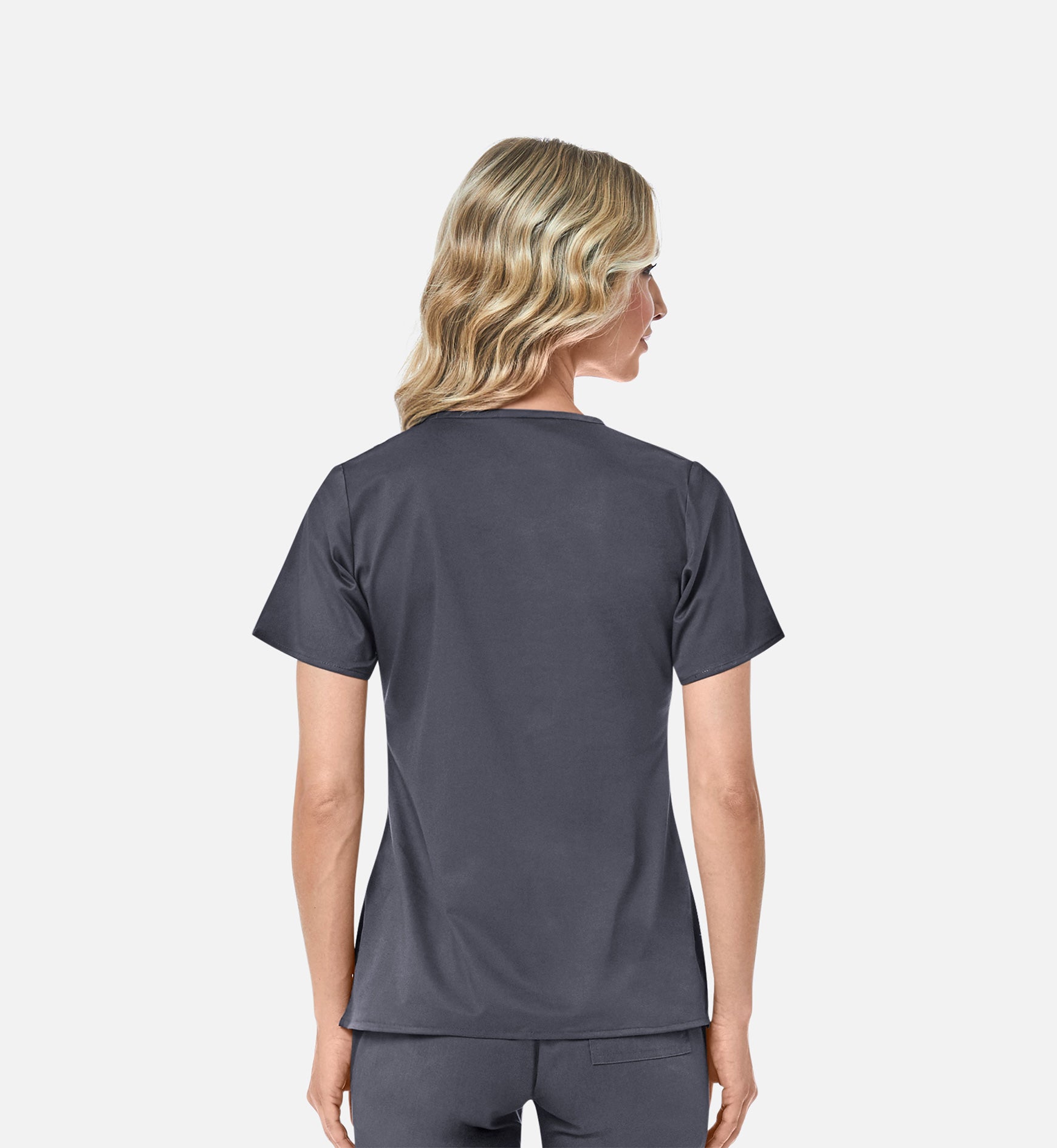 Blossom 1102 Mock Wrap Top Charcoal