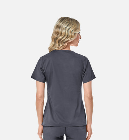 Blossom 1102 Mock Wrap Top Charcoal