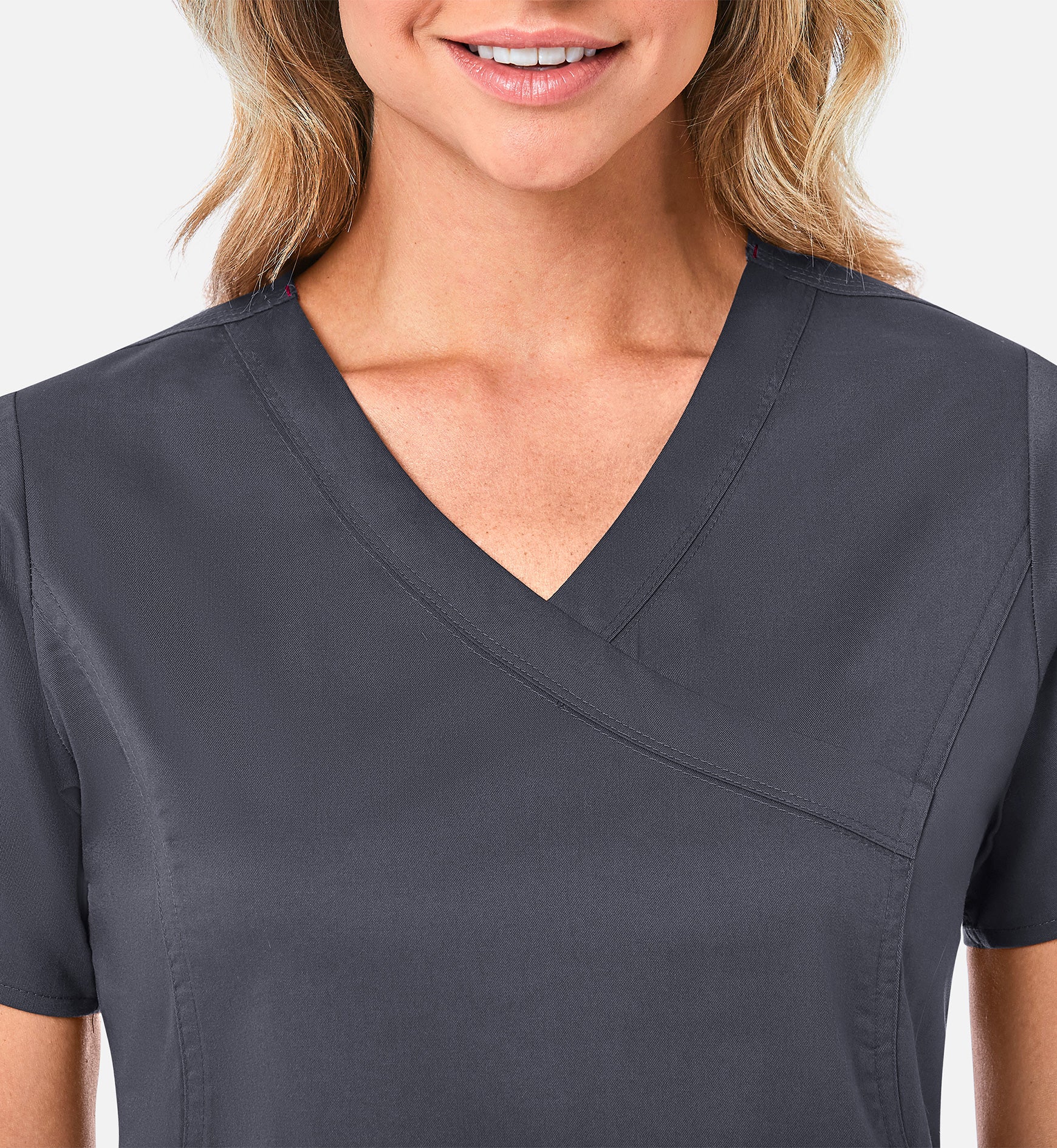 Blossom 1102 Mock Wrap Top Charcoal