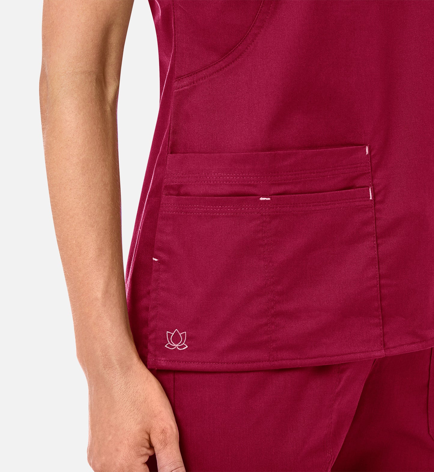 Blossom 1102 Mock Wrap Top Crimson