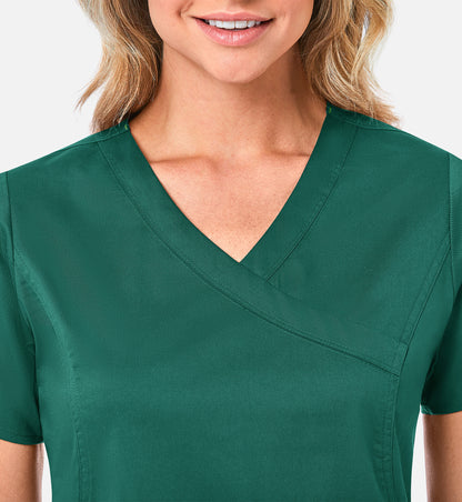 Blossom 1102 Mock Wrap Top Hunter