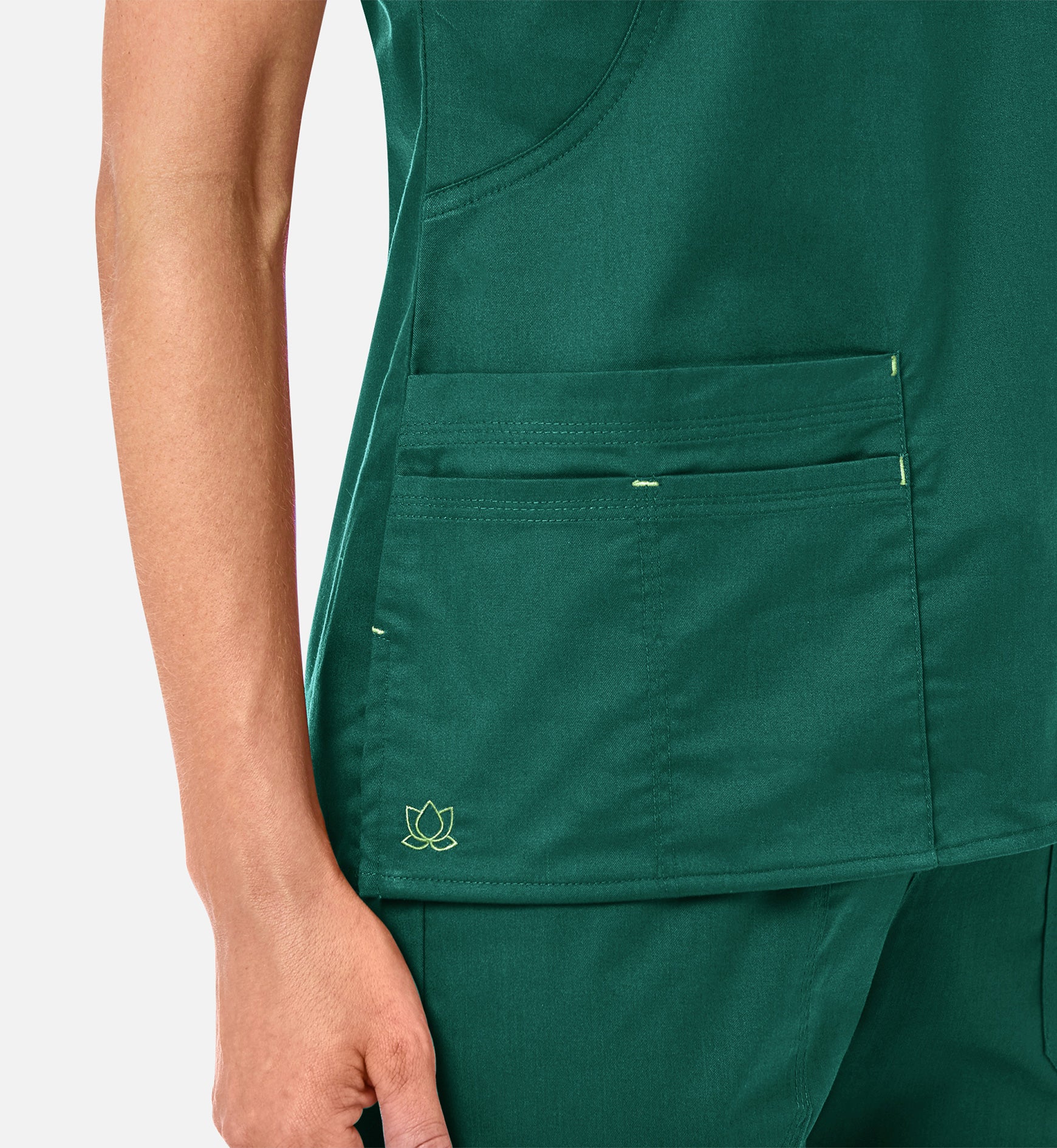 Blossom 1102 Mock Wrap Top Hunter