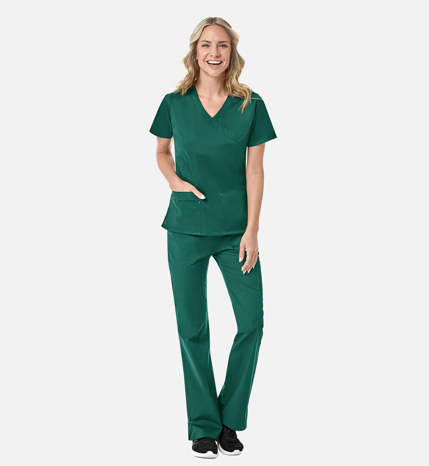 Blossom 1102 Mock Wrap Top Hunter