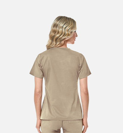 Blossom 1102 Mock Wrap Top Khaki