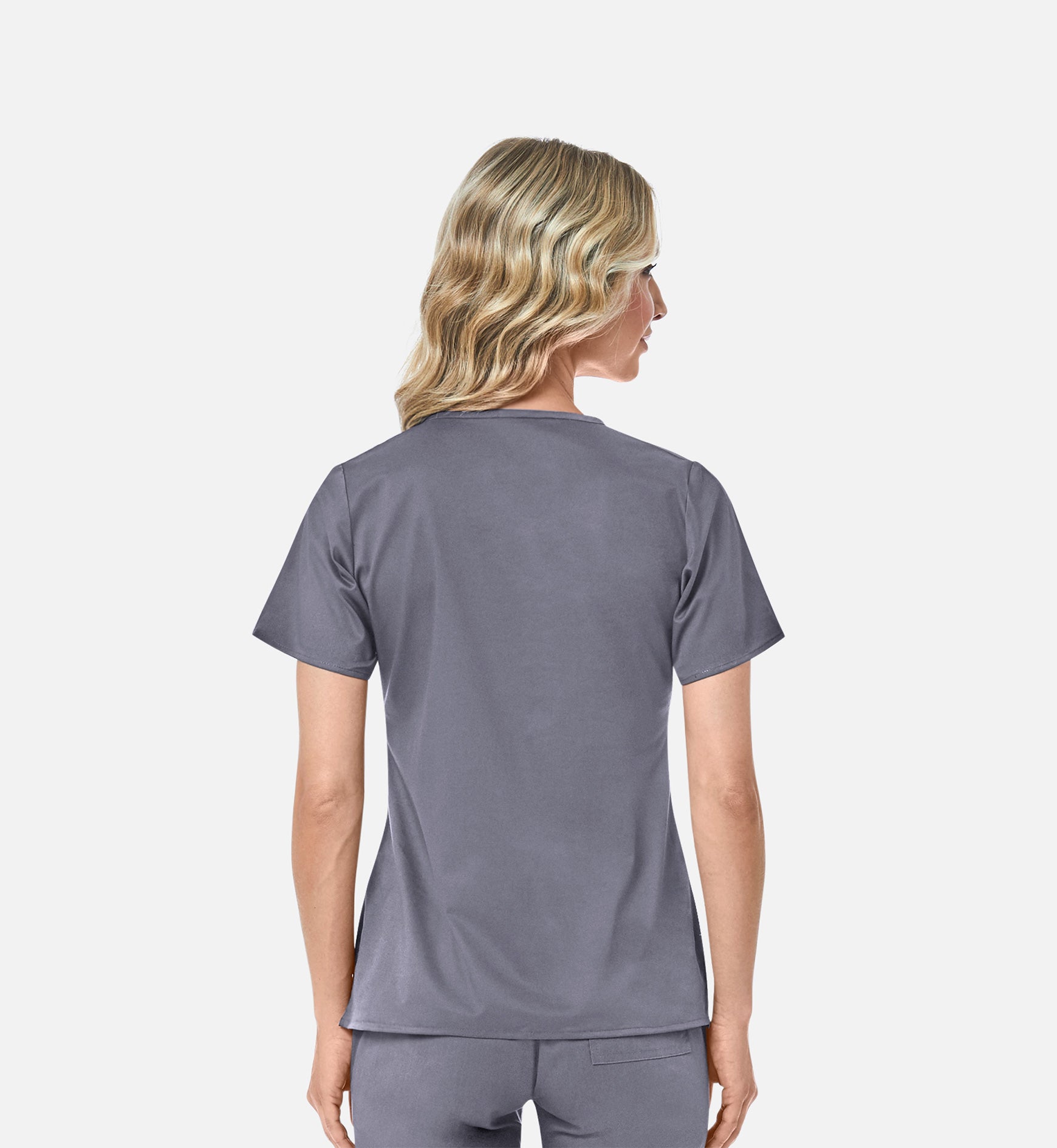 Blossom 1102 Mock Wrap Top Pewter