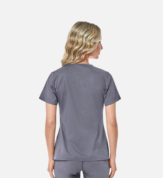 Blossom 1102 Mock Wrap Top Pewter