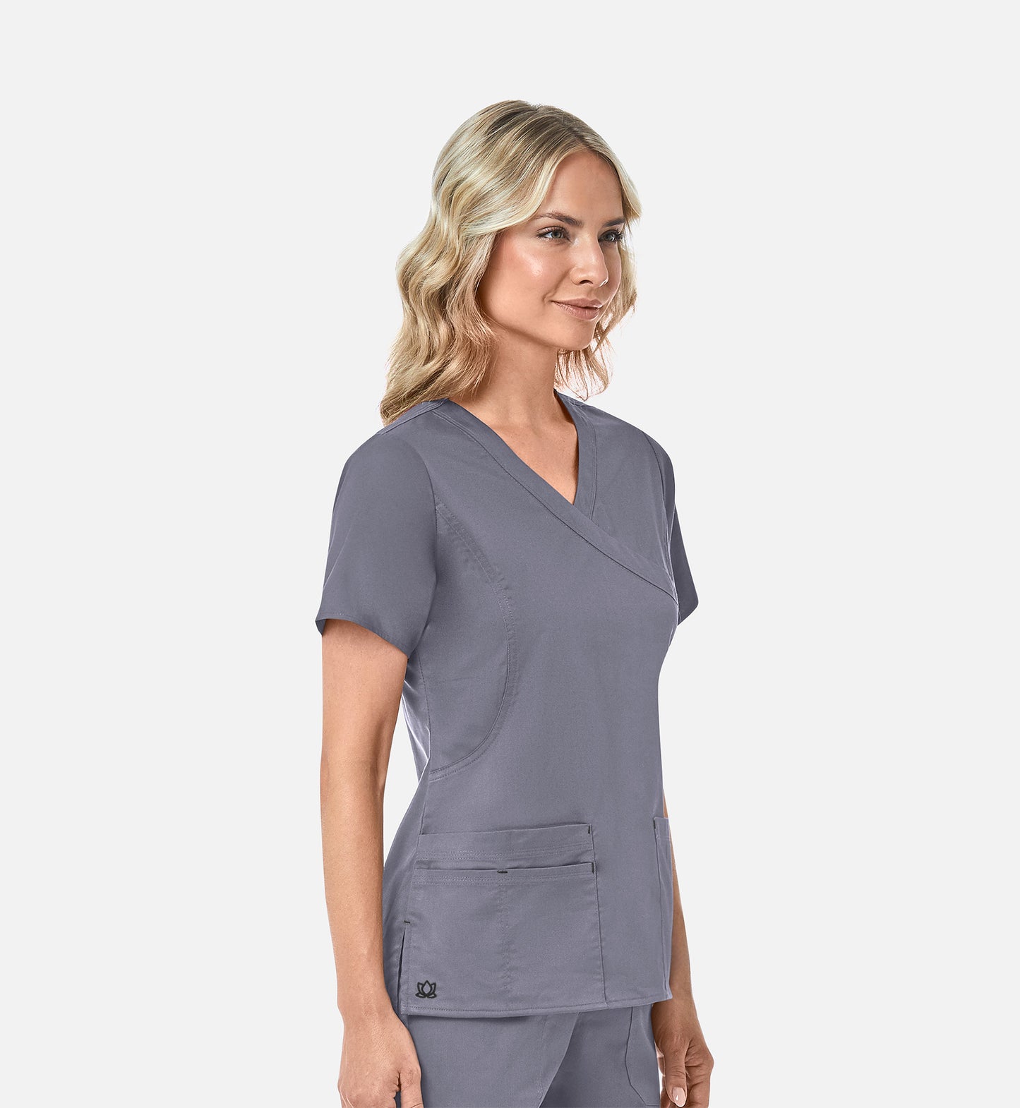 Blossom 1102 Mock Wrap Top Pewter