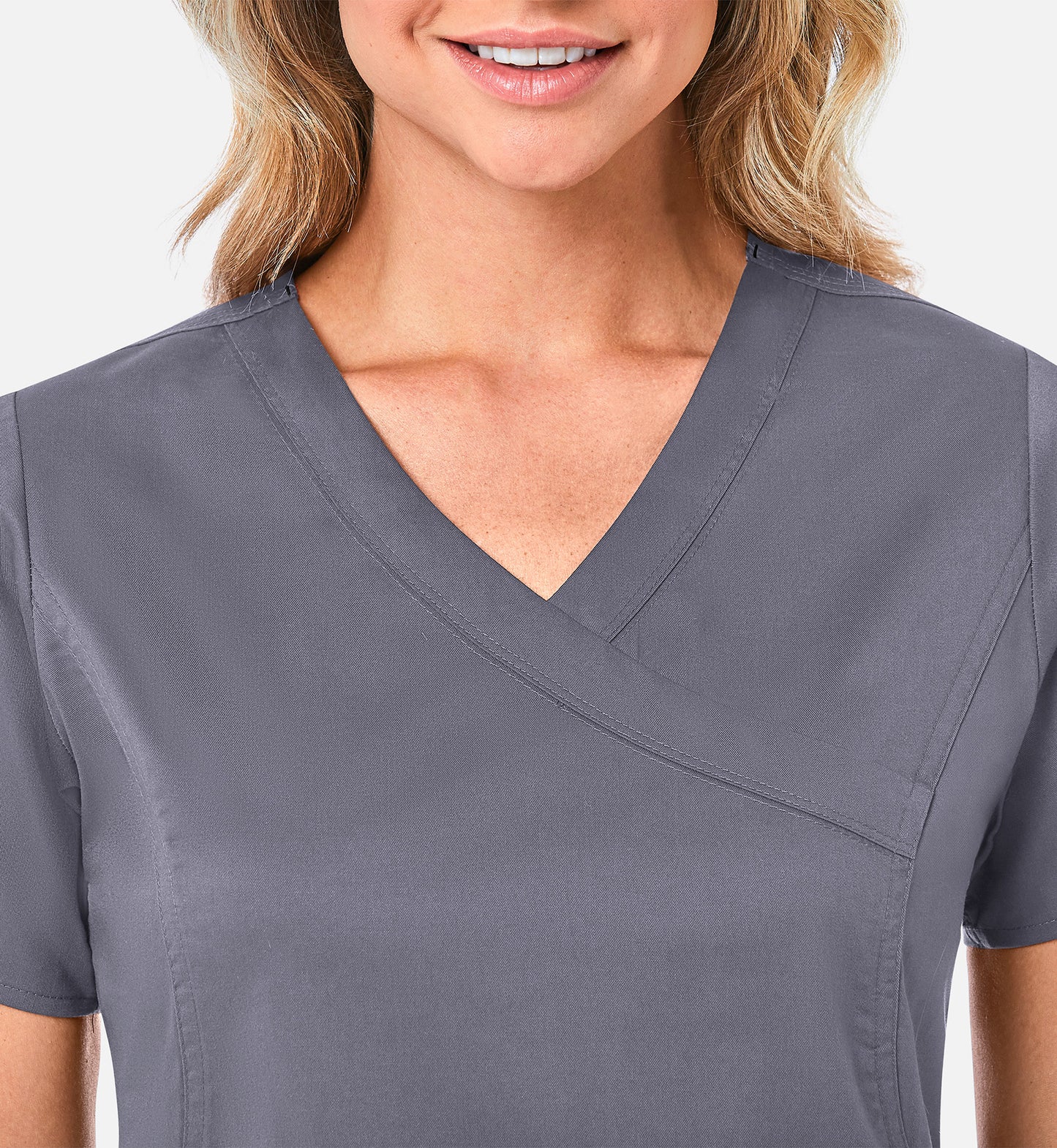 Blossom 1102 Mock Wrap Top Pewter