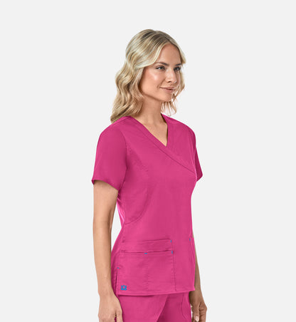 Blossom 1102 Mock Wrap Top Passion Pink