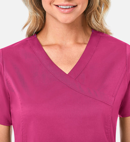 Blossom 1102 Mock Wrap Top Passion Pink