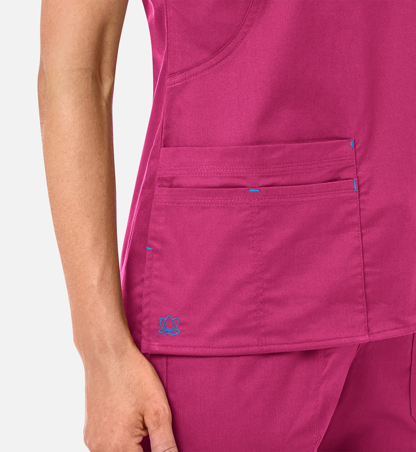 Blossom 1102 Mock Wrap Top Passion Pink