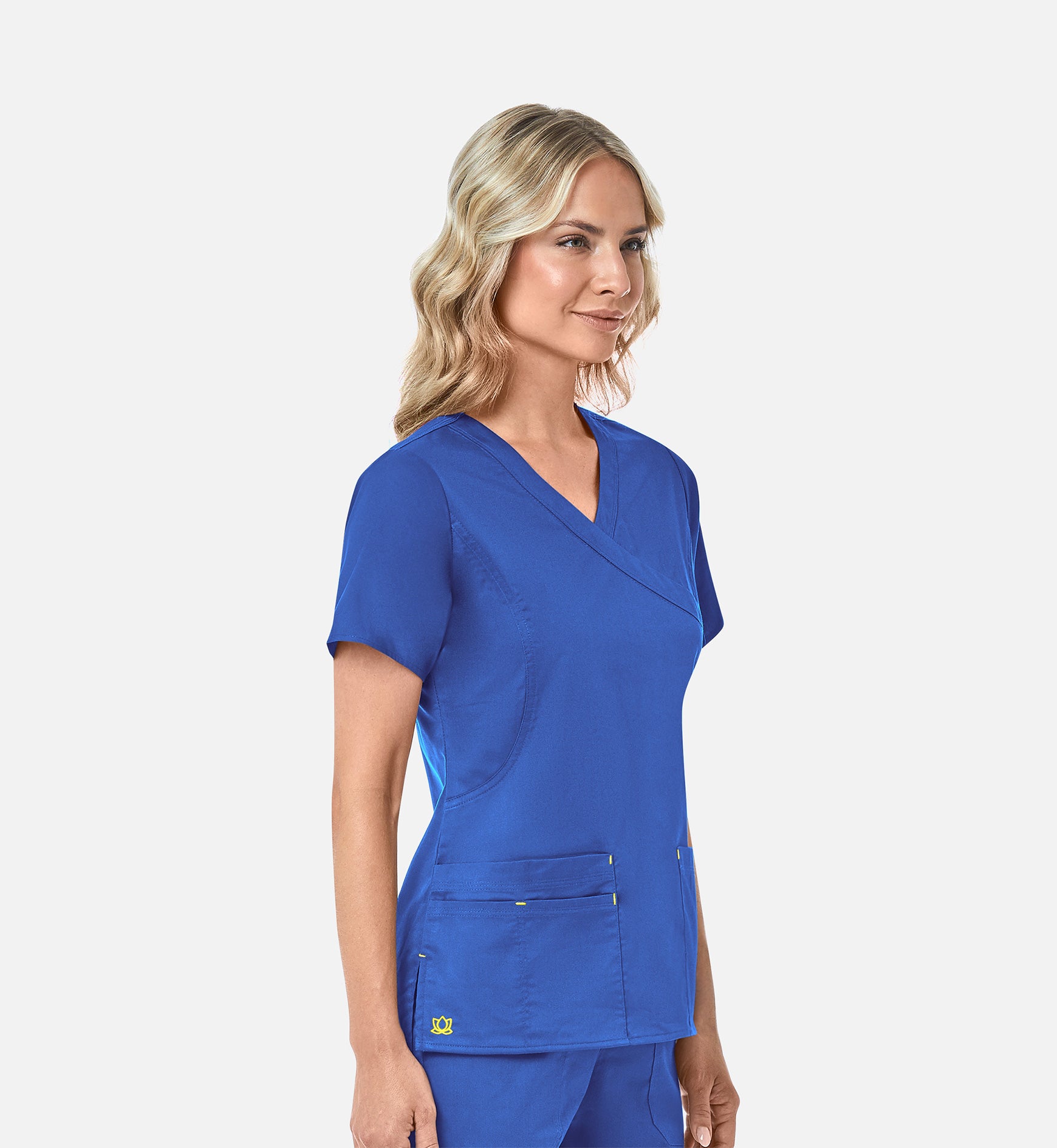 Blossom 1102 Mock Wrap Top Royal Blue