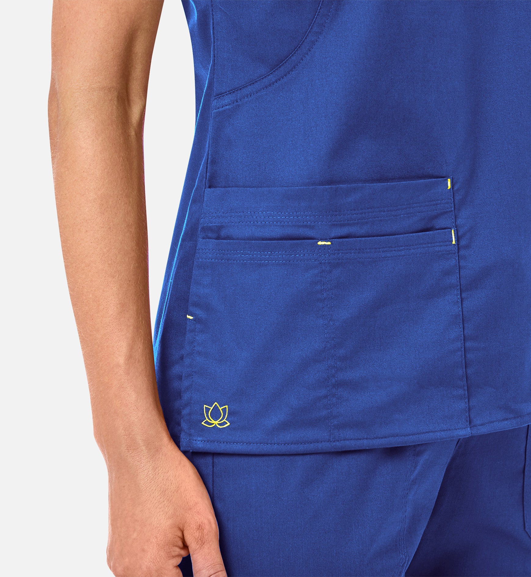 Blossom 1102 Mock Wrap Top Royal Blue