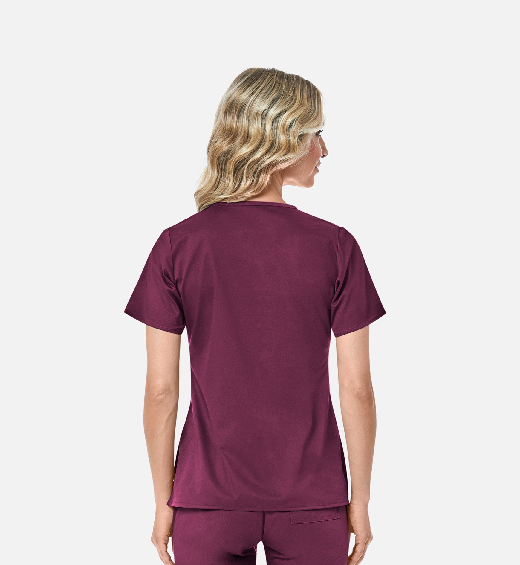 Blossom 1102 Mock Wrap Top Wine