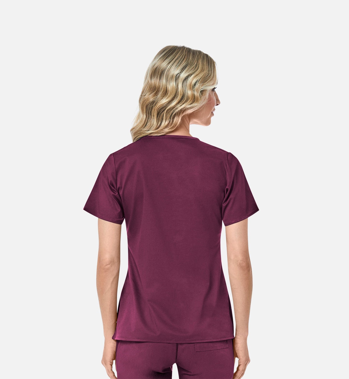 Blossom 1102 Mock Wrap Top Wine